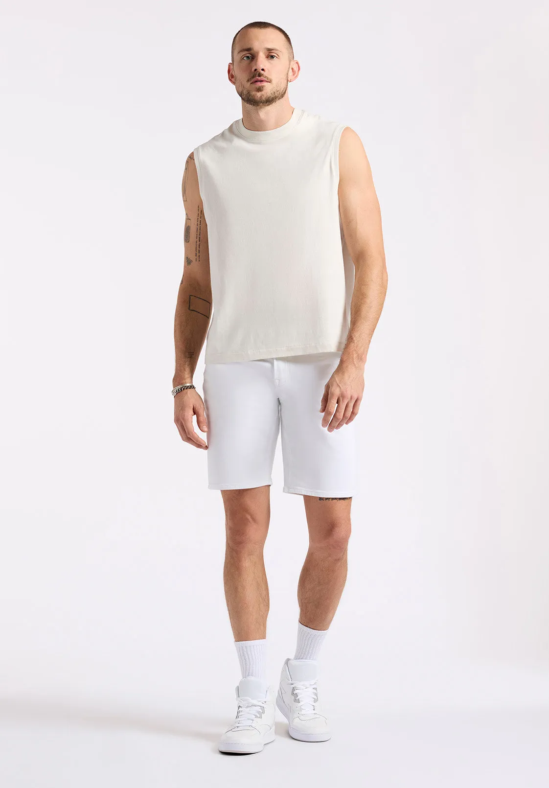 Kingster Men's Relaxed Fit Jersey Tank, Milk - BM24601 sold by Buffalo Jeans product image thumbnail 5