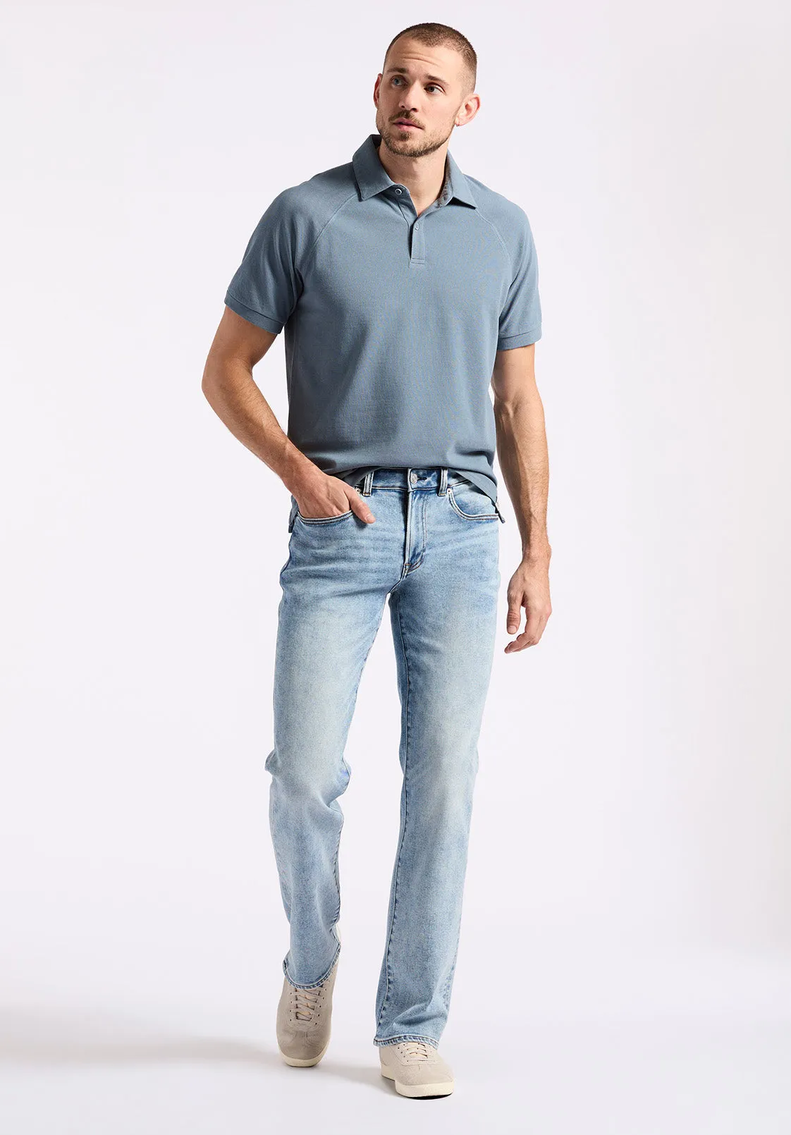 Kindell Men's Short-Sleeve Pique Polo, Mirage Blue - BM24608 sold by Buffalo Jeans product image thumbnail 4