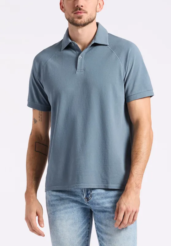 Kindell Men's Short-Sleeve Pique Polo, Mirage Blue - BM24608 sold by Buffalo Jeans