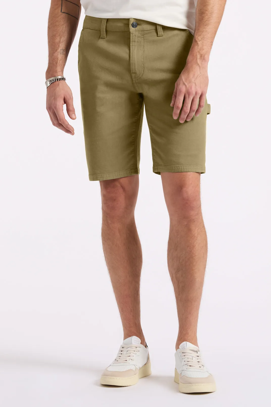 Relaxed Straight Dean Men's Utility Cargo Shorts, Olive - BM26076 sold by Buffalo Jeans