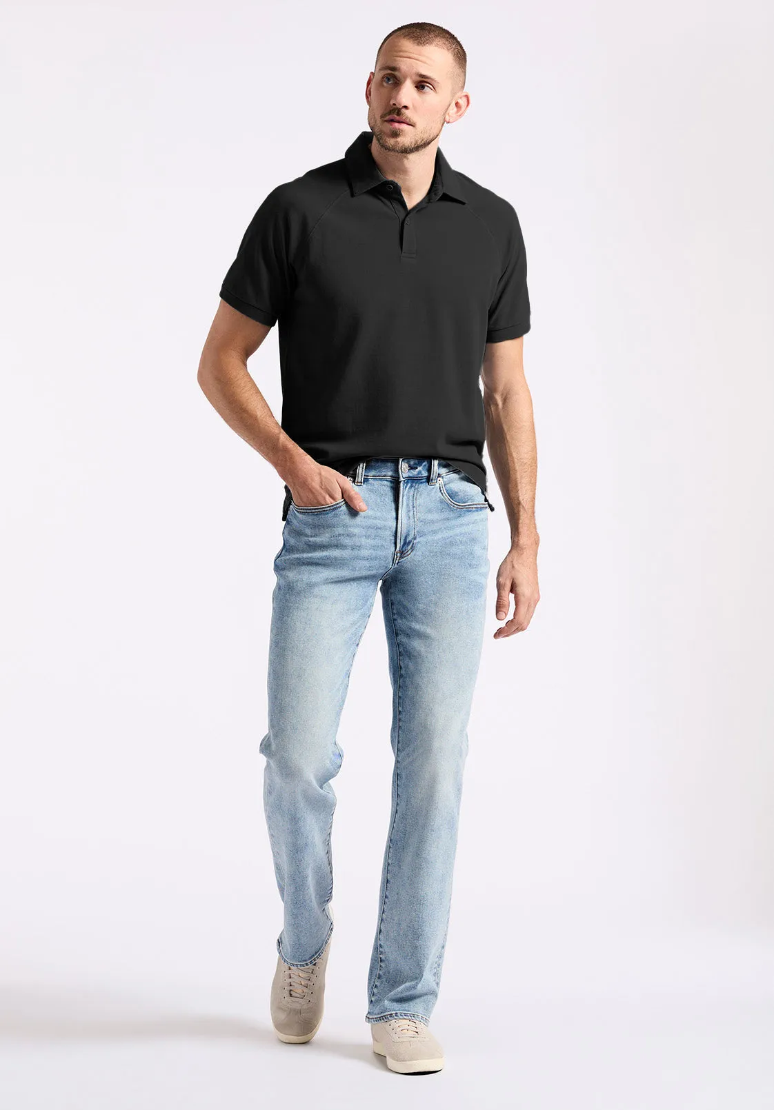 Kindell Men's Short-Sleeve Pique Polo, Black - BM24608 sold by Buffalo Jeans product image thumbnail 3