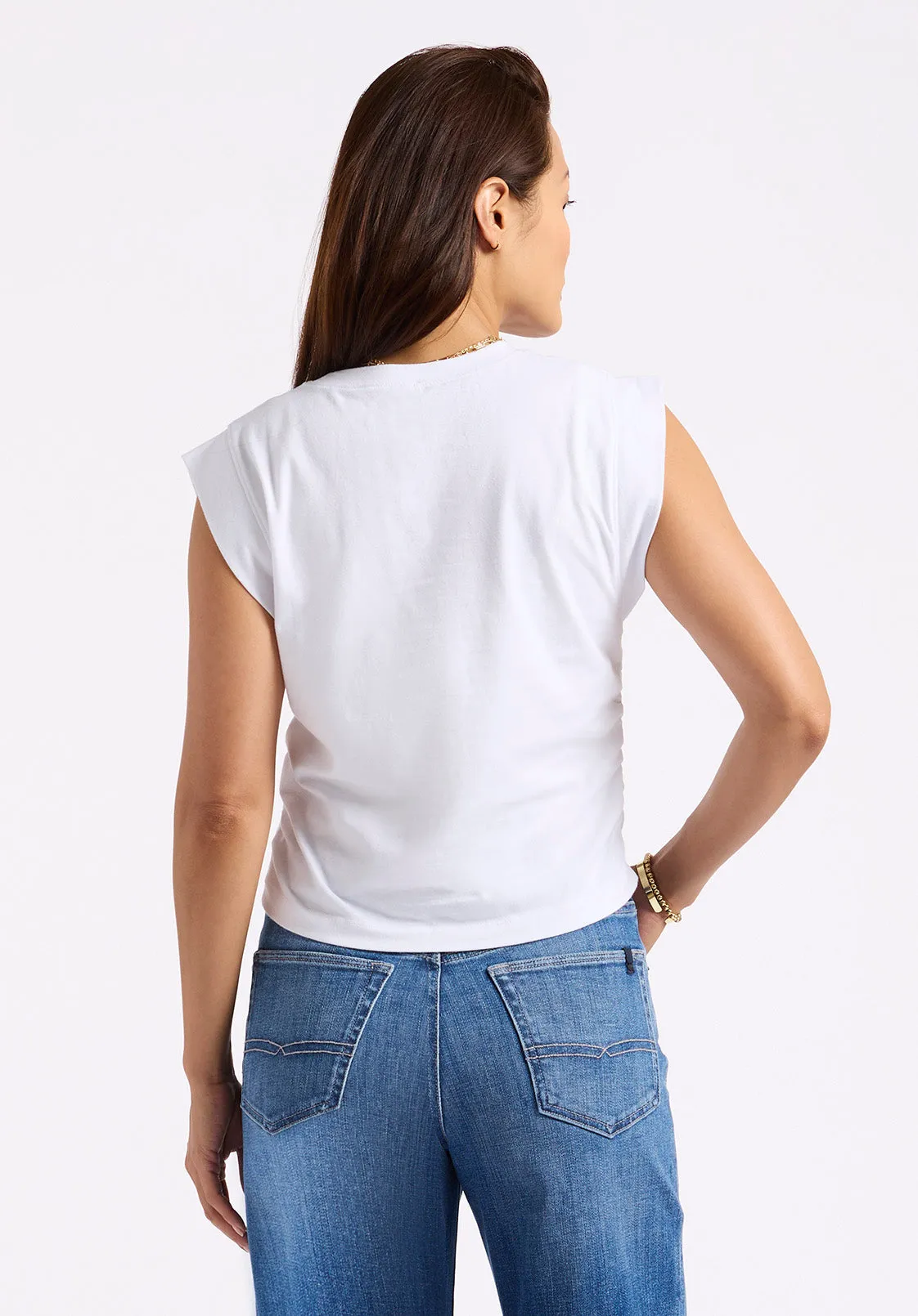 Alanis Women's Sleeveless Top, White - KT0206P sold by Buffalo Jeans product image thumbnail 3