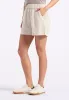 Giustina Women's Linen Blend High-Waisted Shorts, Beige - WB0023P sold by Buffalo Jeans