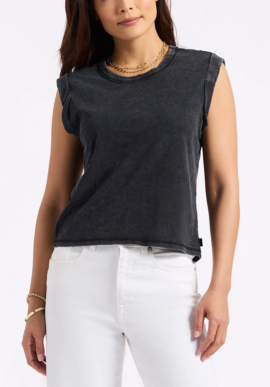 Elayne Women’s Sleeveless Top, Black - KT0230P sold by Buffalo Jeans