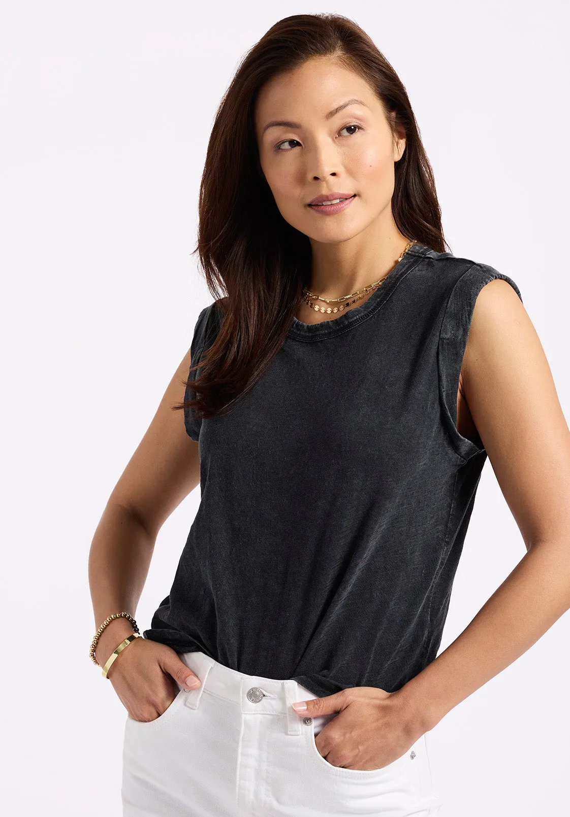 Elayne Women’s Sleeveless Top, Black - KT0230P sold by Buffalo Jeans product image thumbnail 2