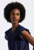 Mckaylie Women's Split Neck Flutter Sleeve Top with Embroidered Lace Details, Navy - KT0210P sold by Buffalo Jeans