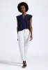Mckaylie Women's Split Neck Flutter Sleeve Top with Embroidered Lace Details, Navy - KT0210P sold by Buffalo Jeans