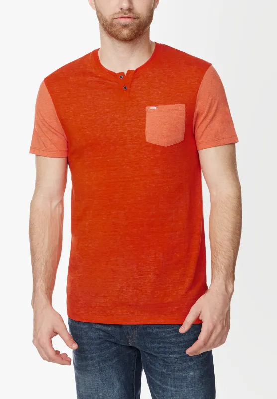 Kaddy Men’s Short-Sleeve Top in Orange - BM23991 sold by Buffalo Jeans