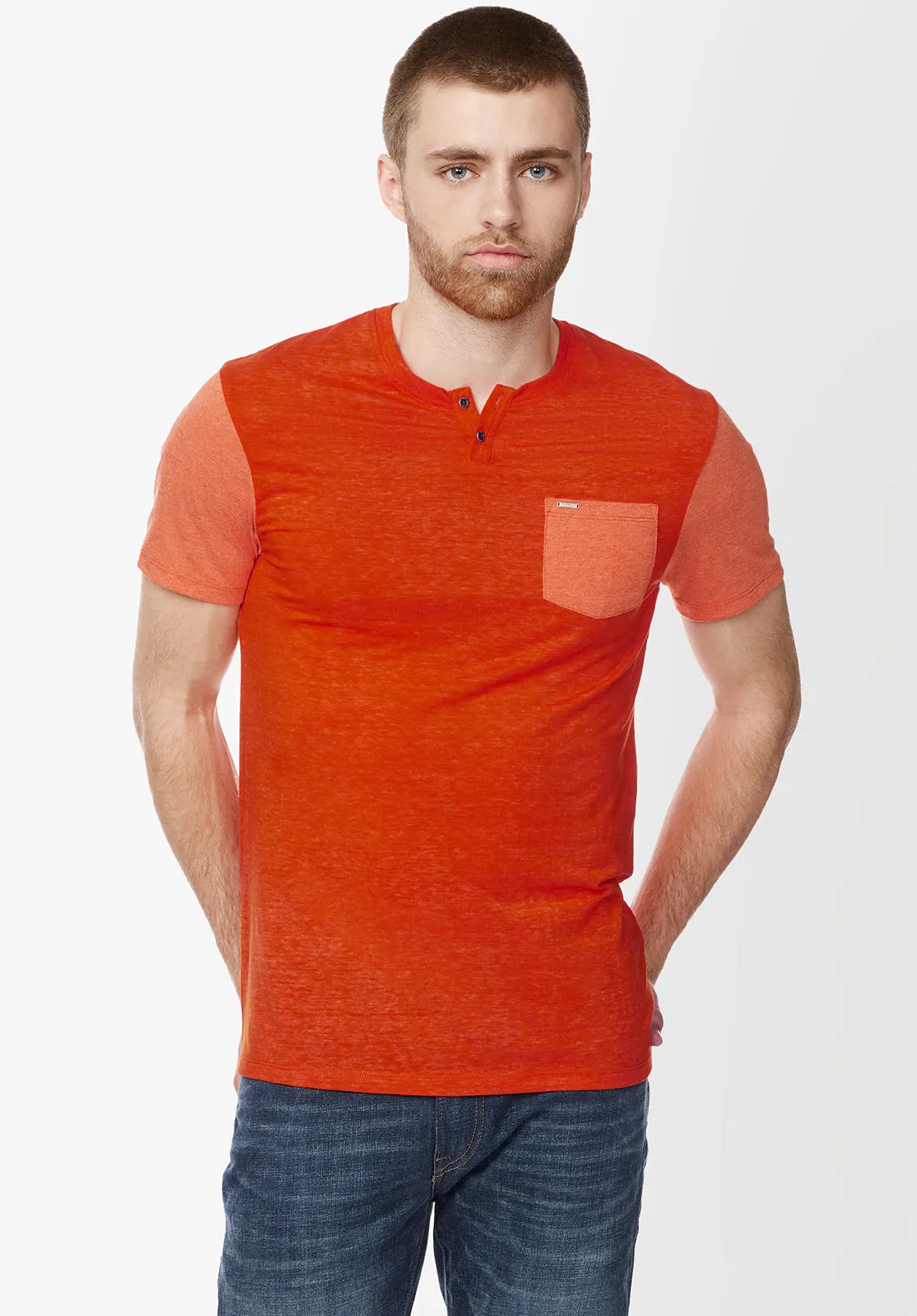 Kaddy Men’s Short-Sleeve Top in Orange - BM23991 sold by Buffalo Jeans product image thumbnail 3