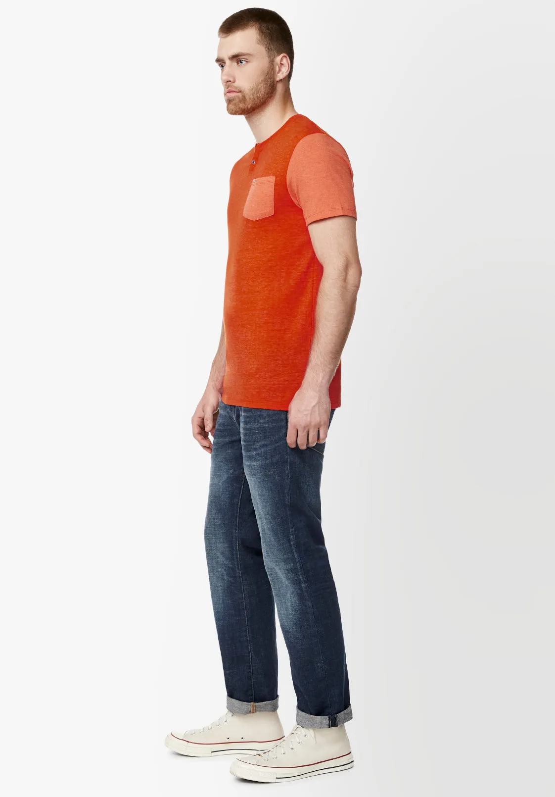 Kaddy Men’s Short-Sleeve Top in Orange - BM23991 sold by Buffalo Jeans product image thumbnail 4
