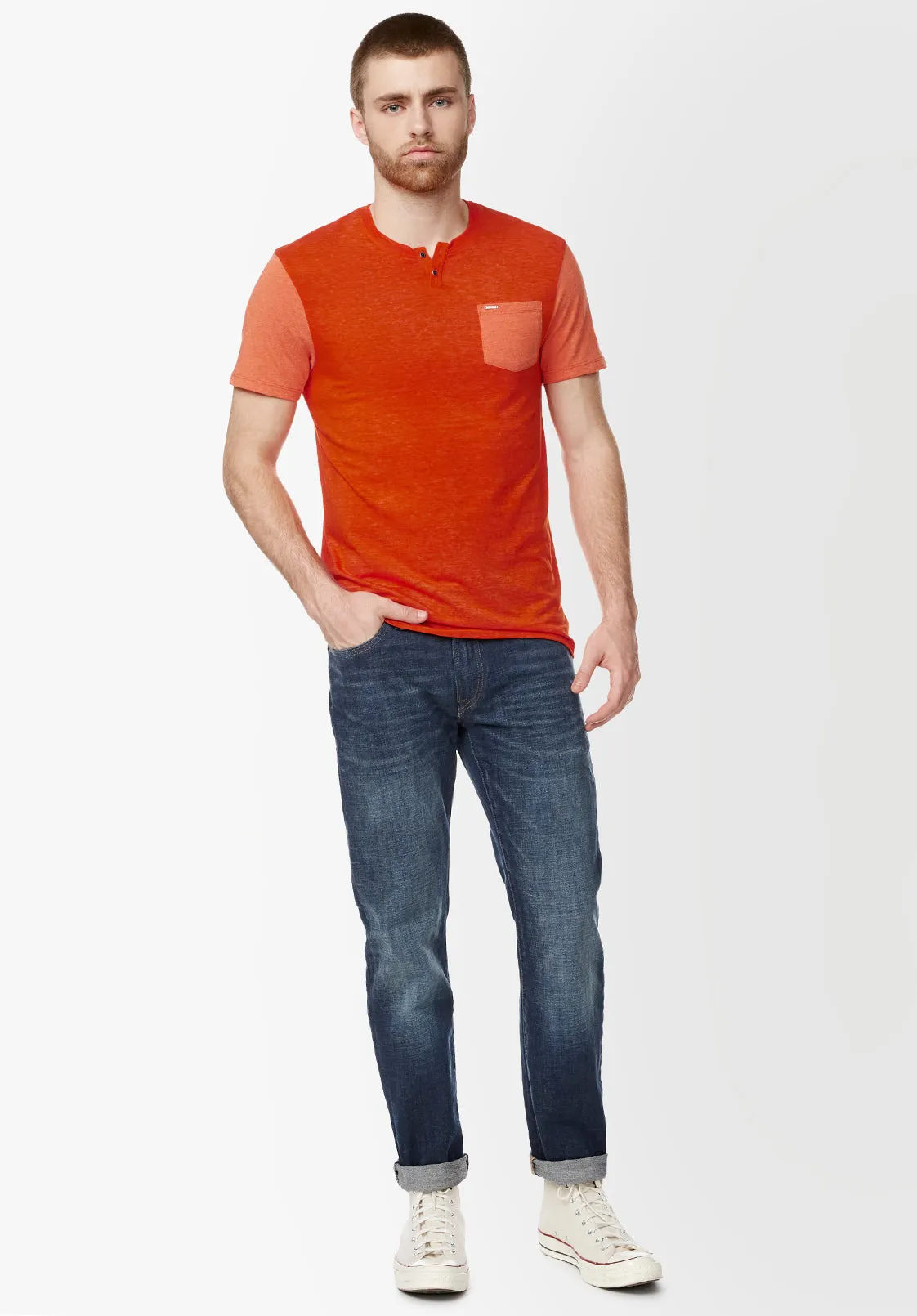 Kaddy Men’s Short-Sleeve Top in Orange - BM23991 sold by Buffalo Jeans product image thumbnail 5