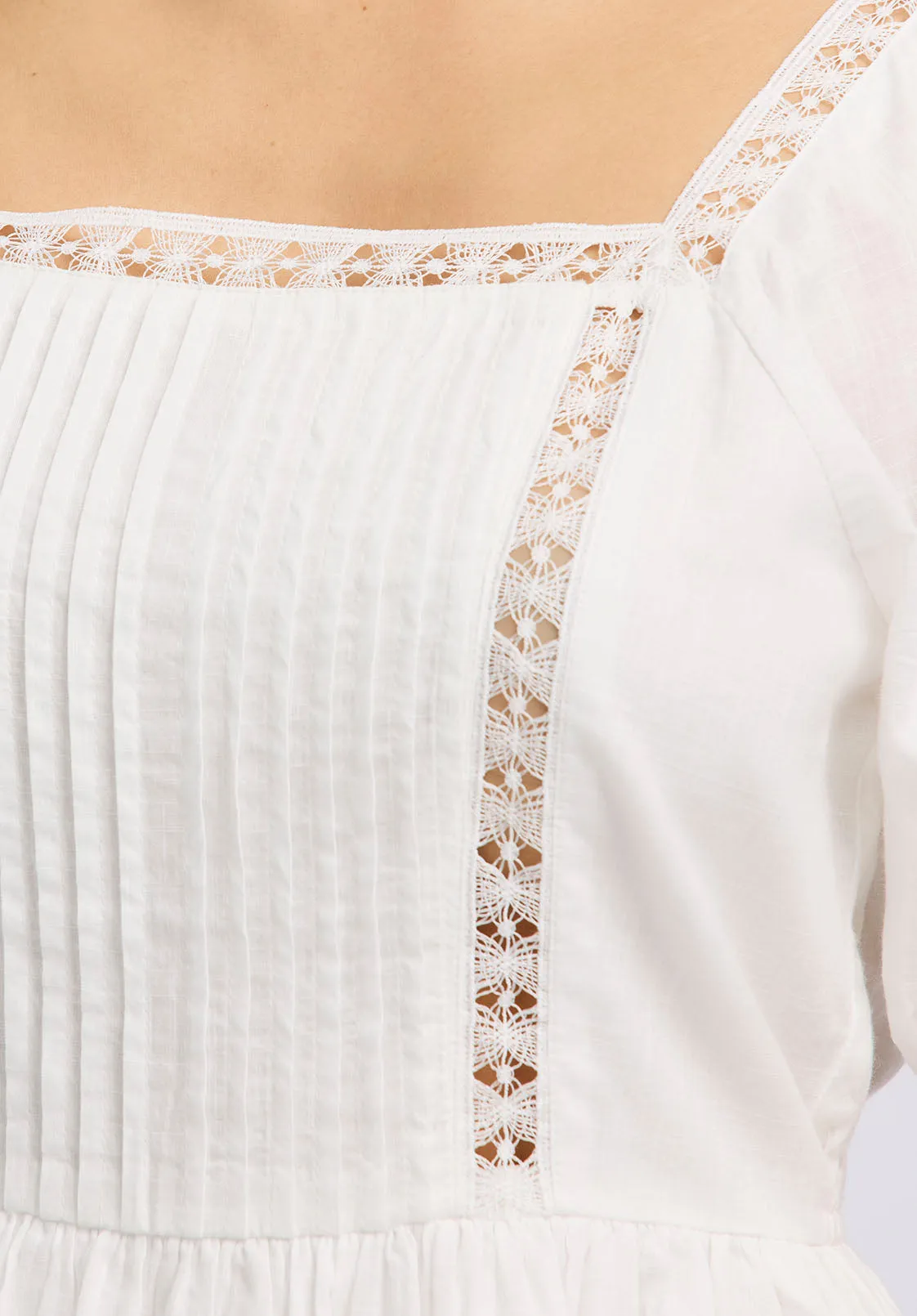 Lara Jean Women's Eyelet Trim Mini Dress, Bright White - WD0100P sold by Buffalo Jeans product image thumbnail 5