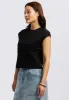 Amandine Women's Cap-Sleeve Crop Top, Black - KT0196P sold by Buffalo Jeans