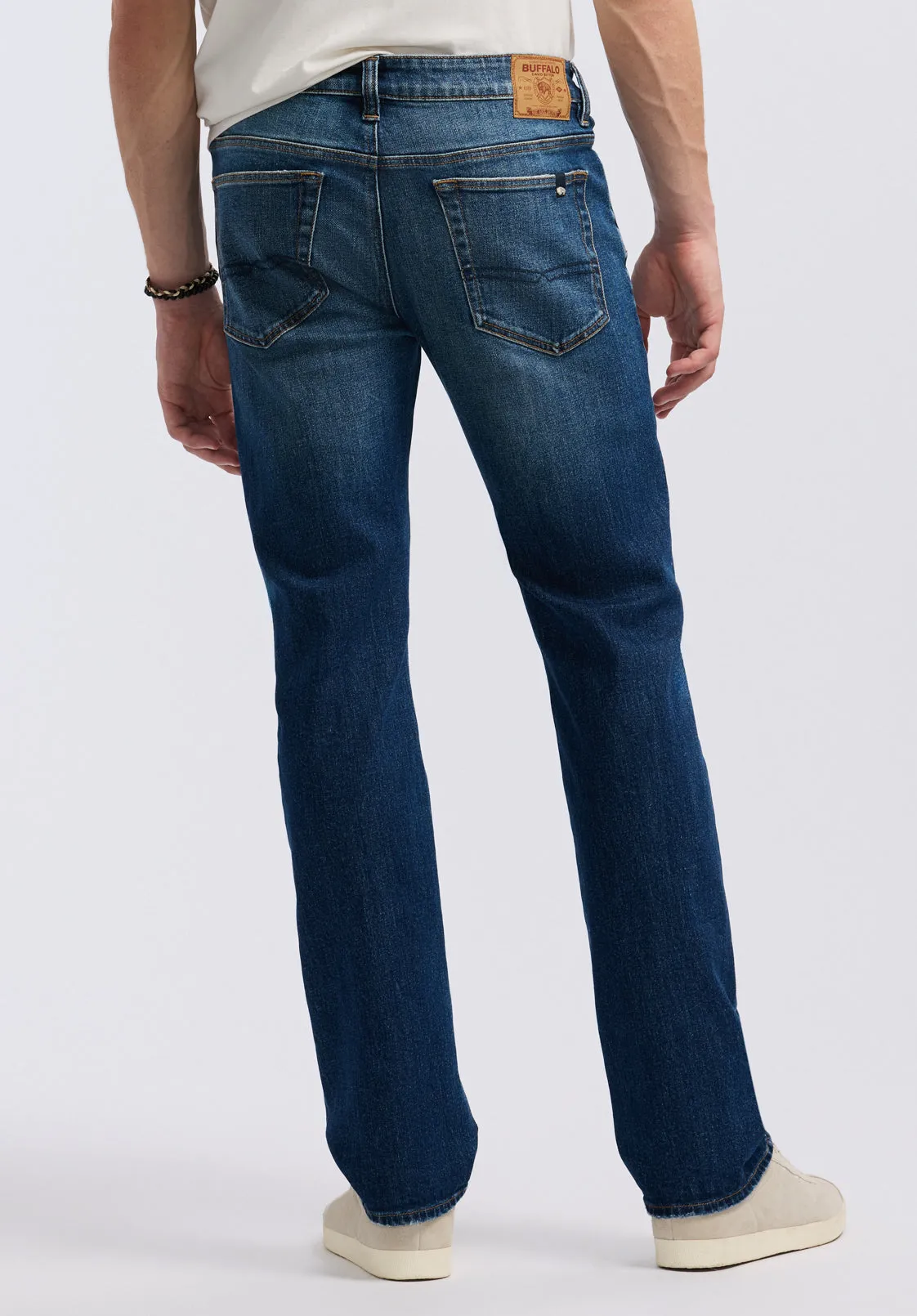 Relaxed Straight Driven Men's Jeans, Indigo Sanded - BM26059 sold by Buffalo Jeans product image thumbnail 3