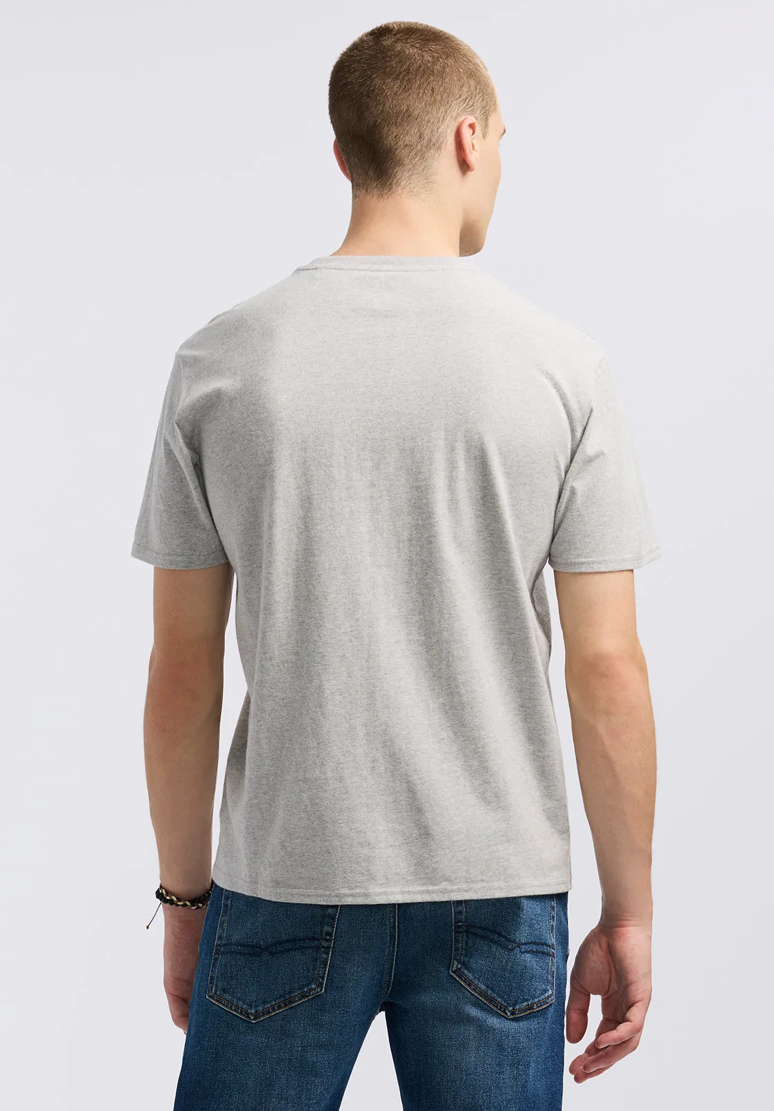 Tavis Men's Graphic T-Shirt with Curveballs 'n Cold Ones Print, Heather Grey - BM24716 sold by Buffalo Jeans product image thumbnail 3