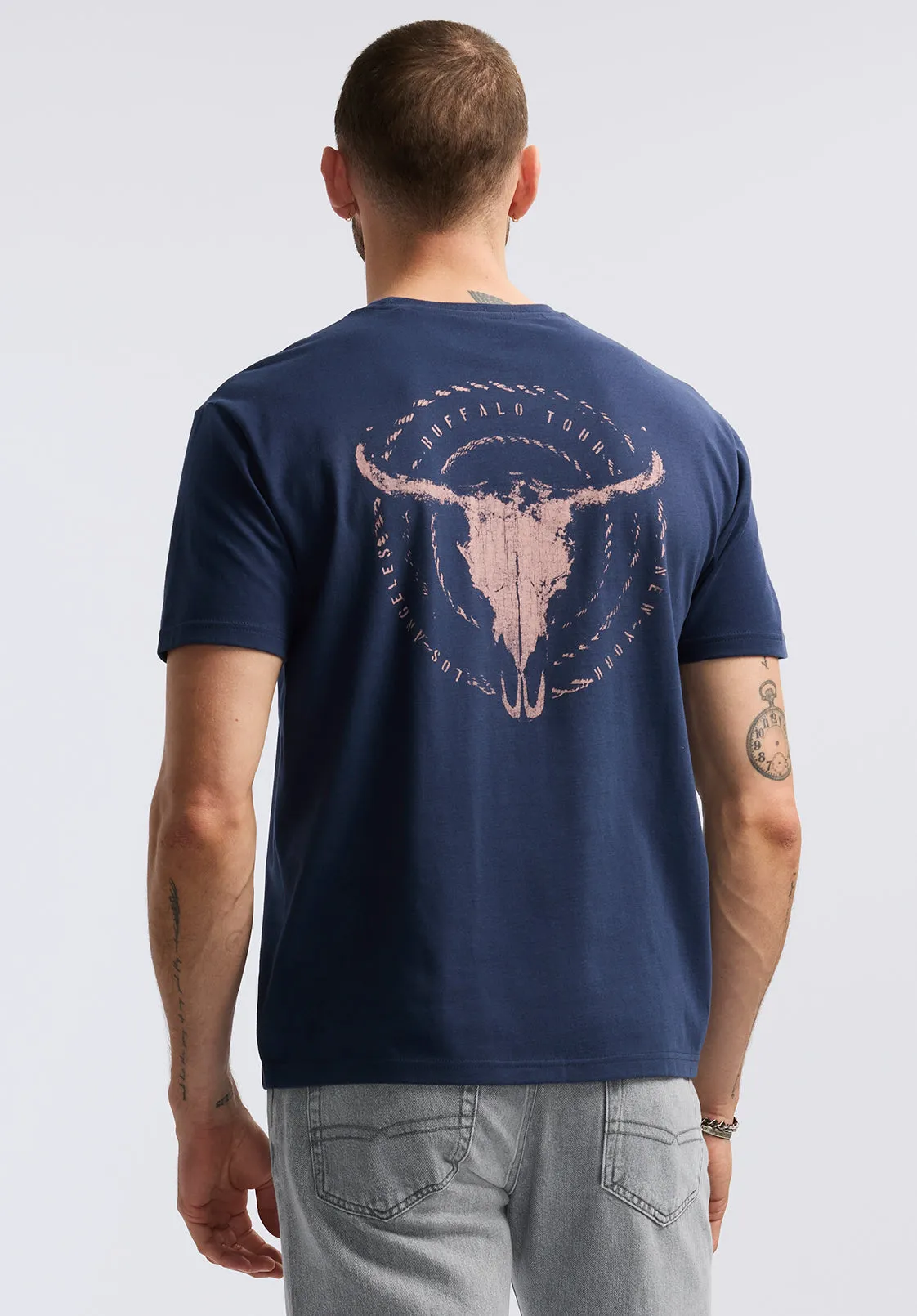 Tundla Men's Graphic T-Shirt with Buffalo Skull Print, Whale - BM24658 sold by Buffalo Jeans product image thumbnail 3