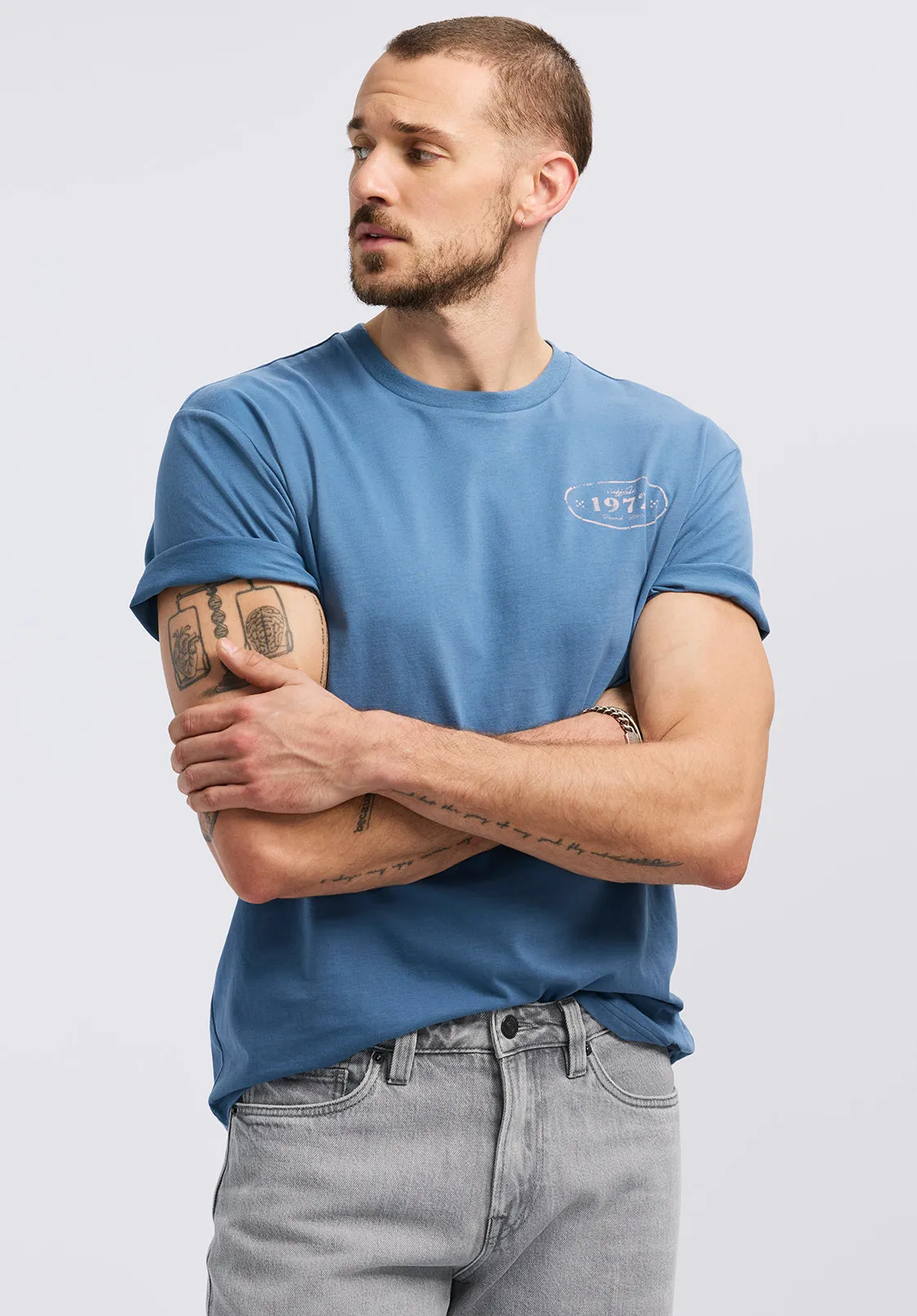 Tesert Men's Graphic T-Shirt with Desert Daze Print, Moonlight Blue - BM24655 sold by Buffalo Jeans product image thumbnail 2