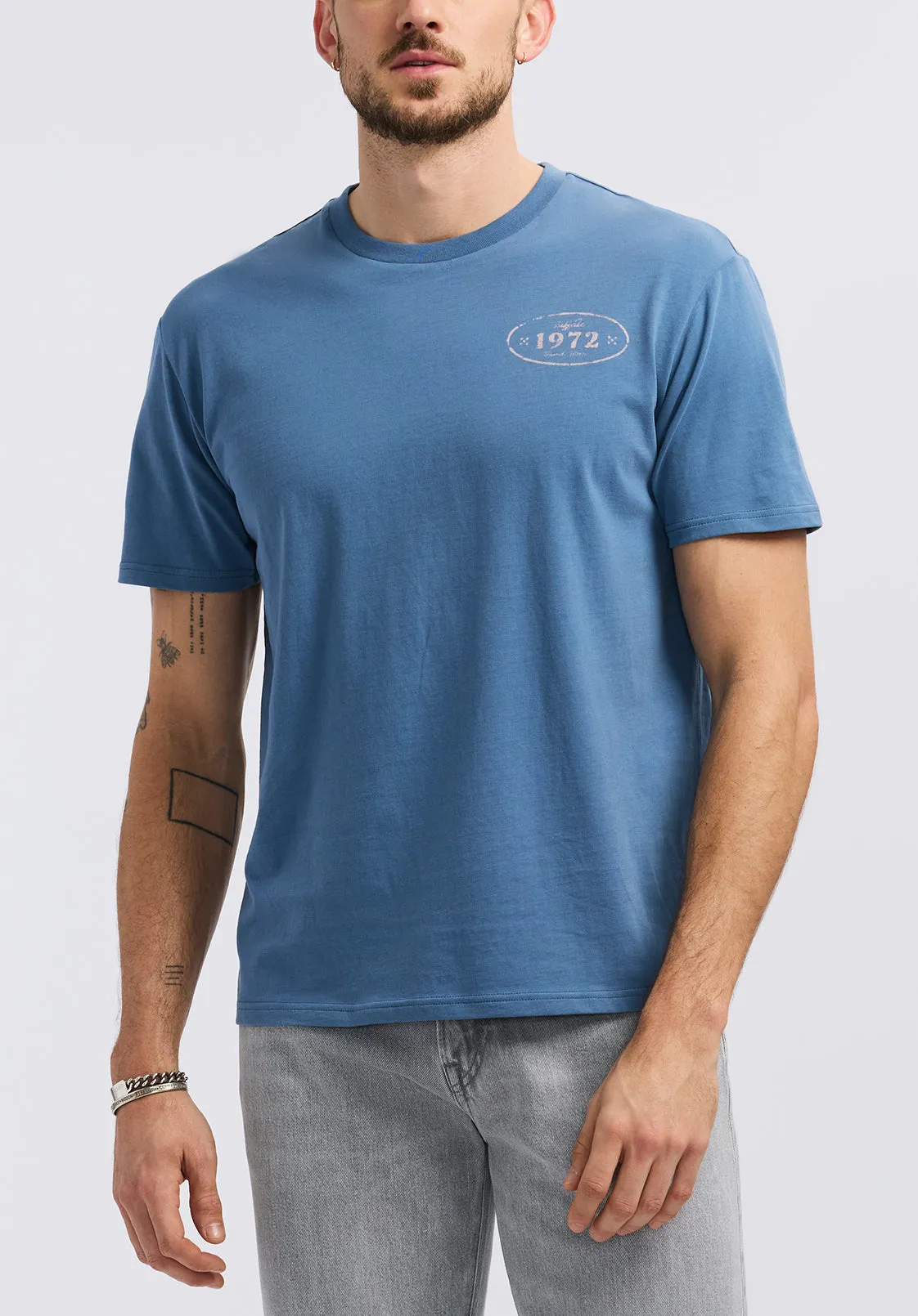 Tesert Men's Graphic T-Shirt with Desert Daze Print, Moonlight Blue - BM24655 sold by Buffalo Jeans