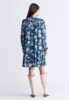 Dovie Women's Floral-Print Long-Sleeve Tiered Short Dress, Green & Purple - WD0057F sold by Buffalo Jeans