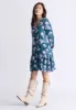 Dovie Women's Floral-Print Long-Sleeve Tiered Short Dress, Green & Purple - WD0057F sold by Buffalo Jeans