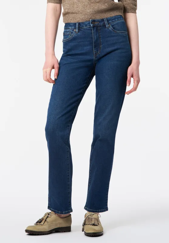 Mid Rise Straight Mary Women's Jeans, Contrasted Indigo - BL16151 sold by Buffalo Jeans