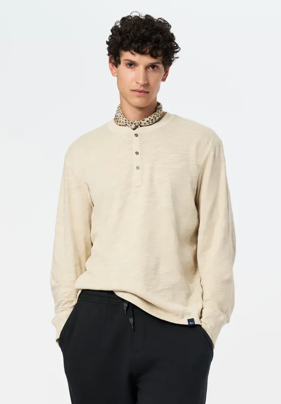 Kandid Men's Long-Sleeve Relaxed Henley Top, Peyote - BM24660 sold by Buffalo Jeans