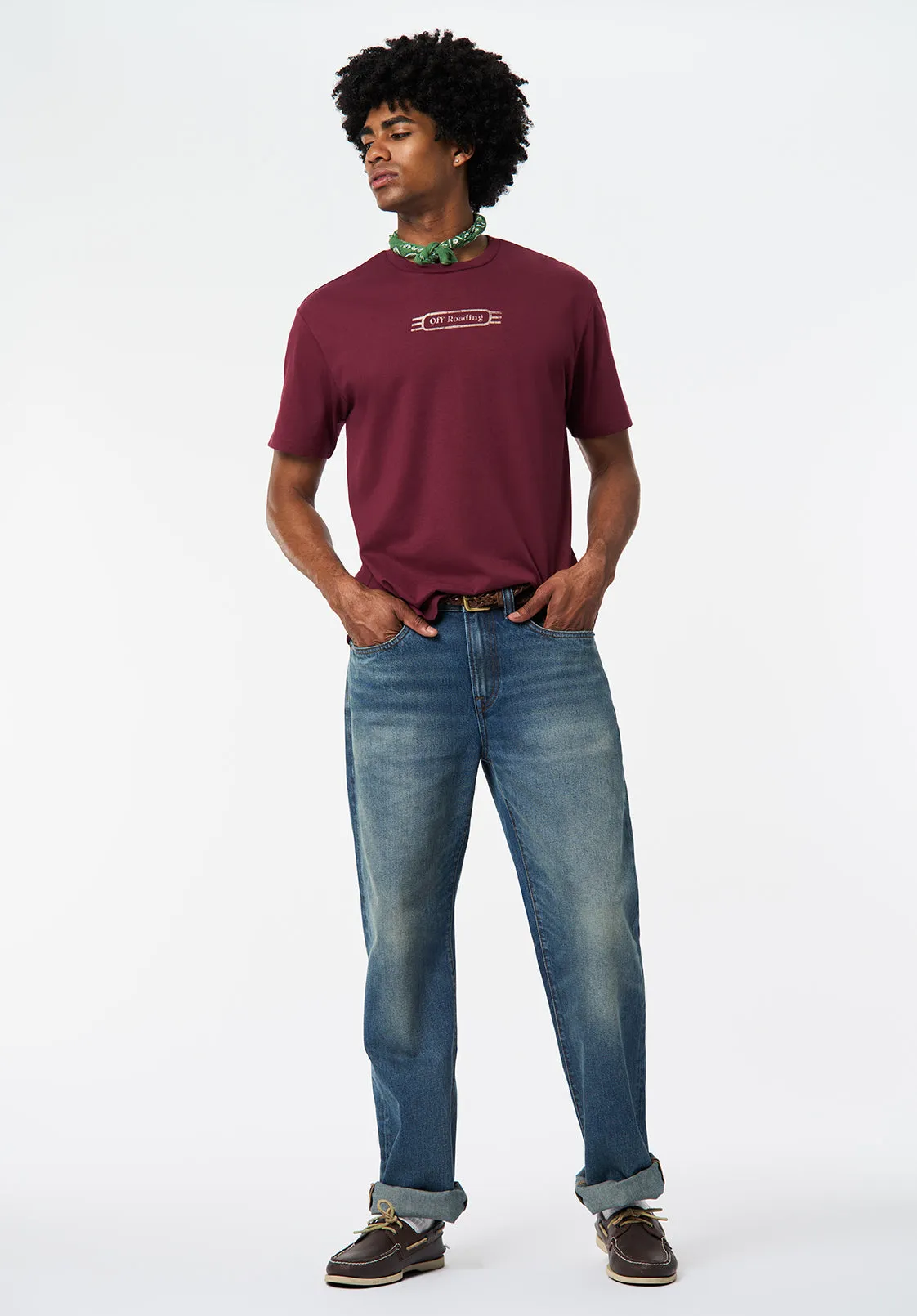 Tymon Men's Graphic T-Shirt with 4Wheels Print, Maroon Banner - BM24717 sold by Buffalo Jeans product image thumbnail 4