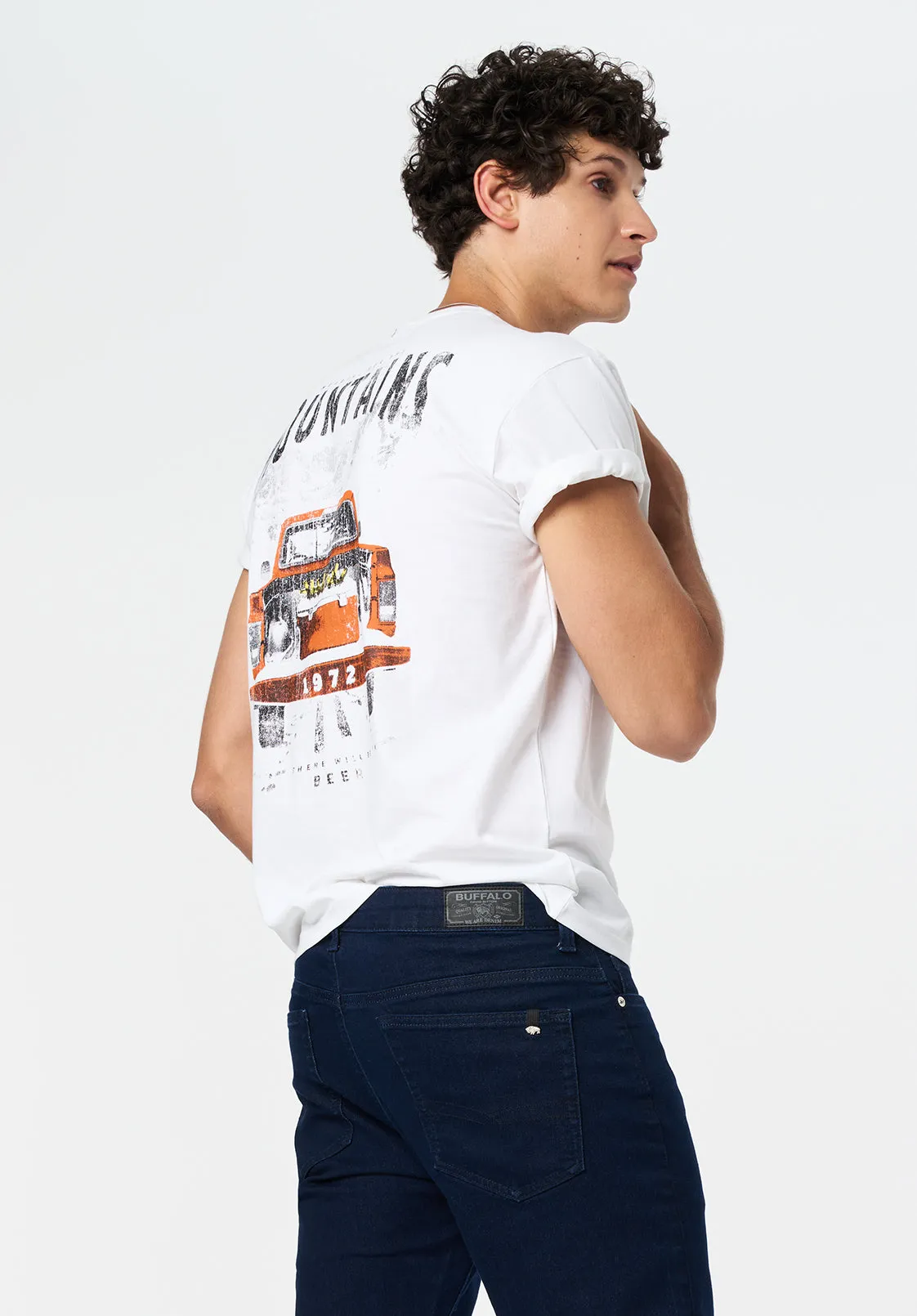 Tobin Men's Graphic T-Shirt with Truck and Beer Print, Optic White - BM24703 sold by Buffalo Jeans product image thumbnail 3