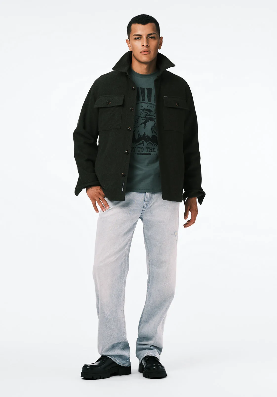 Trelan Men's Eagle Print Graphic Tee, Dark Forest - BM24725 sold by Buffalo Jeans product image thumbnail 4