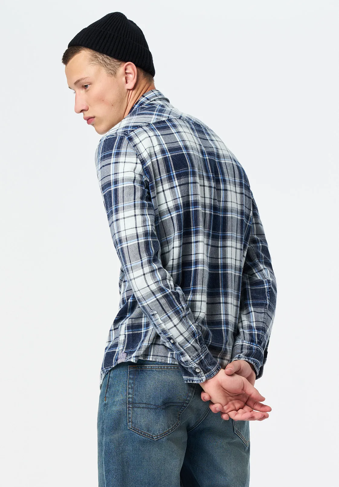 Sierra Men's Long-Sleeve Plaid Shirt, Midnight Blue - BM24687 sold by Buffalo Jeans product image thumbnail 2