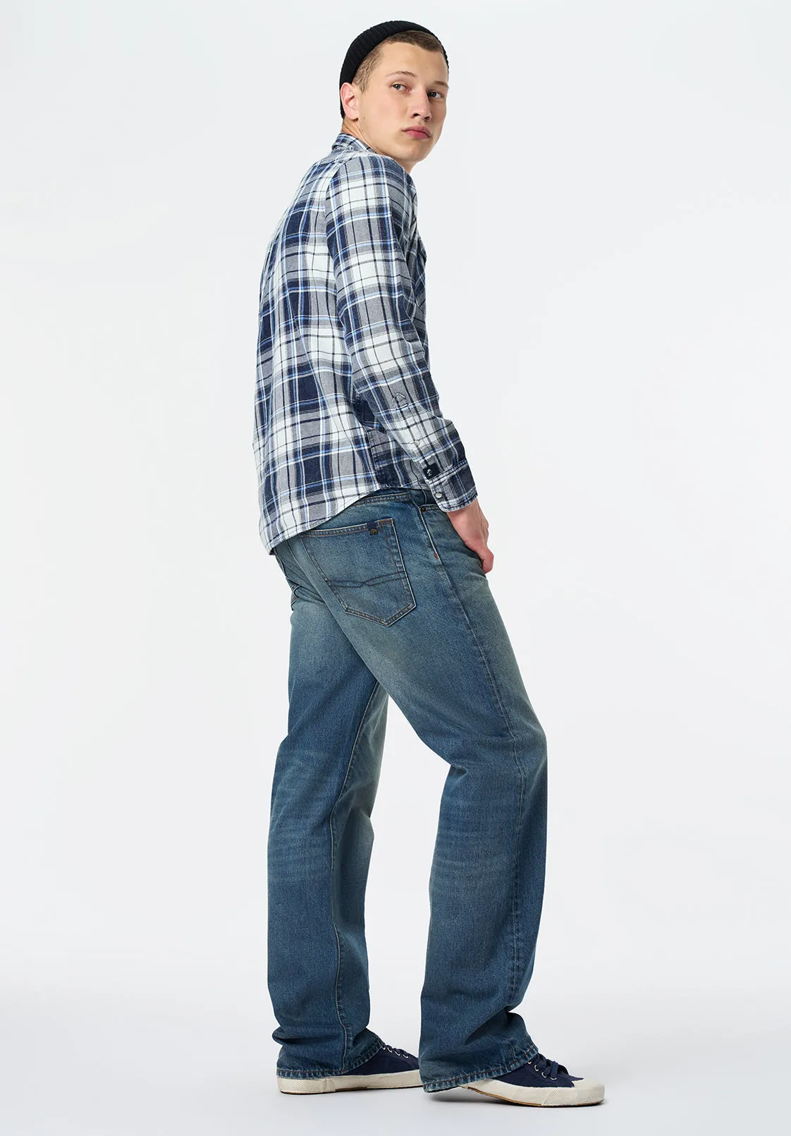 Sierra Men's Long-Sleeve Plaid Shirt, Midnight Blue - BM24687 sold by Buffalo Jeans product image thumbnail 3
