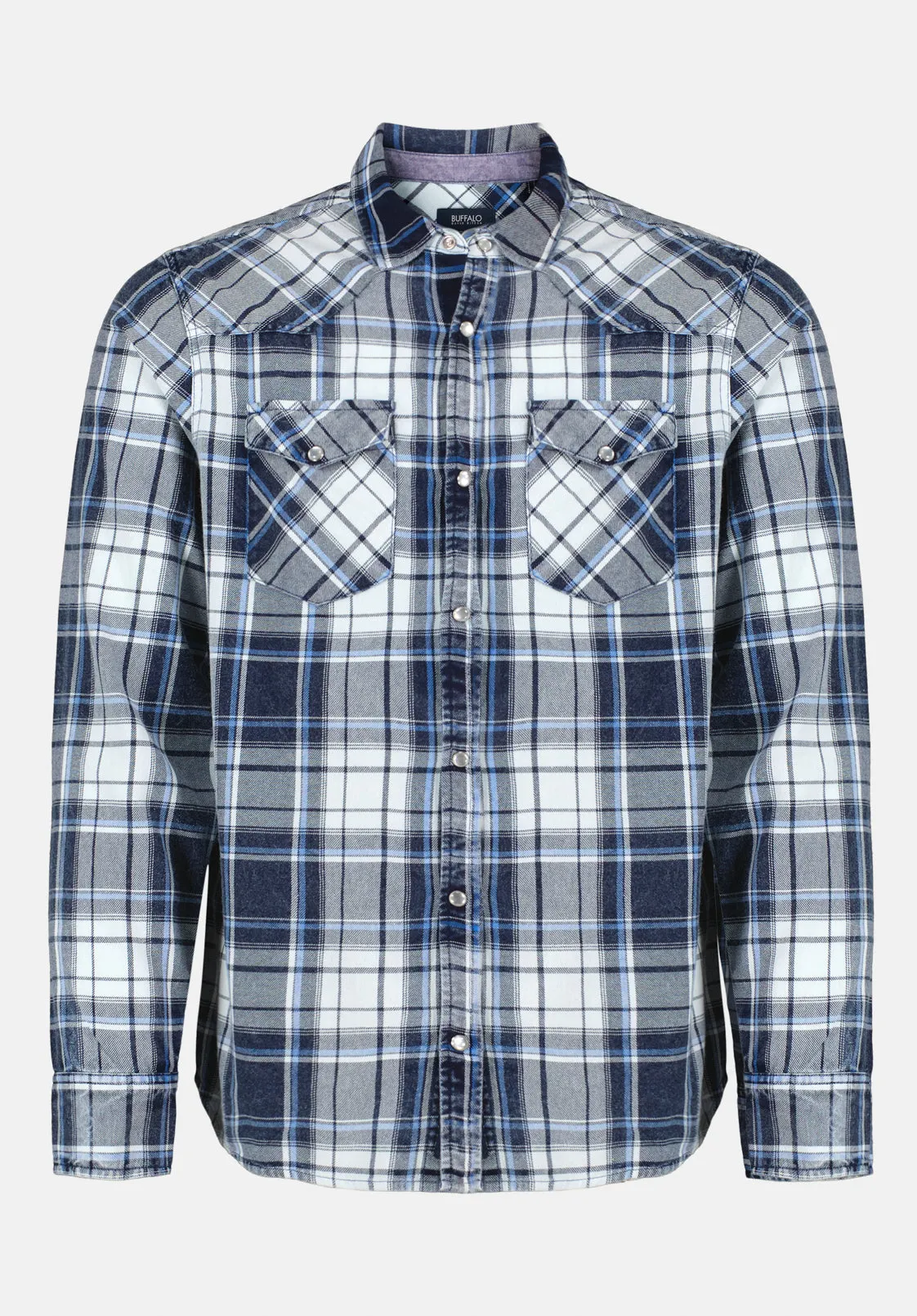 Sierra Men's Long-Sleeve Plaid Shirt, Midnight Blue - BM24687 sold by Buffalo Jeans product image thumbnail 4
