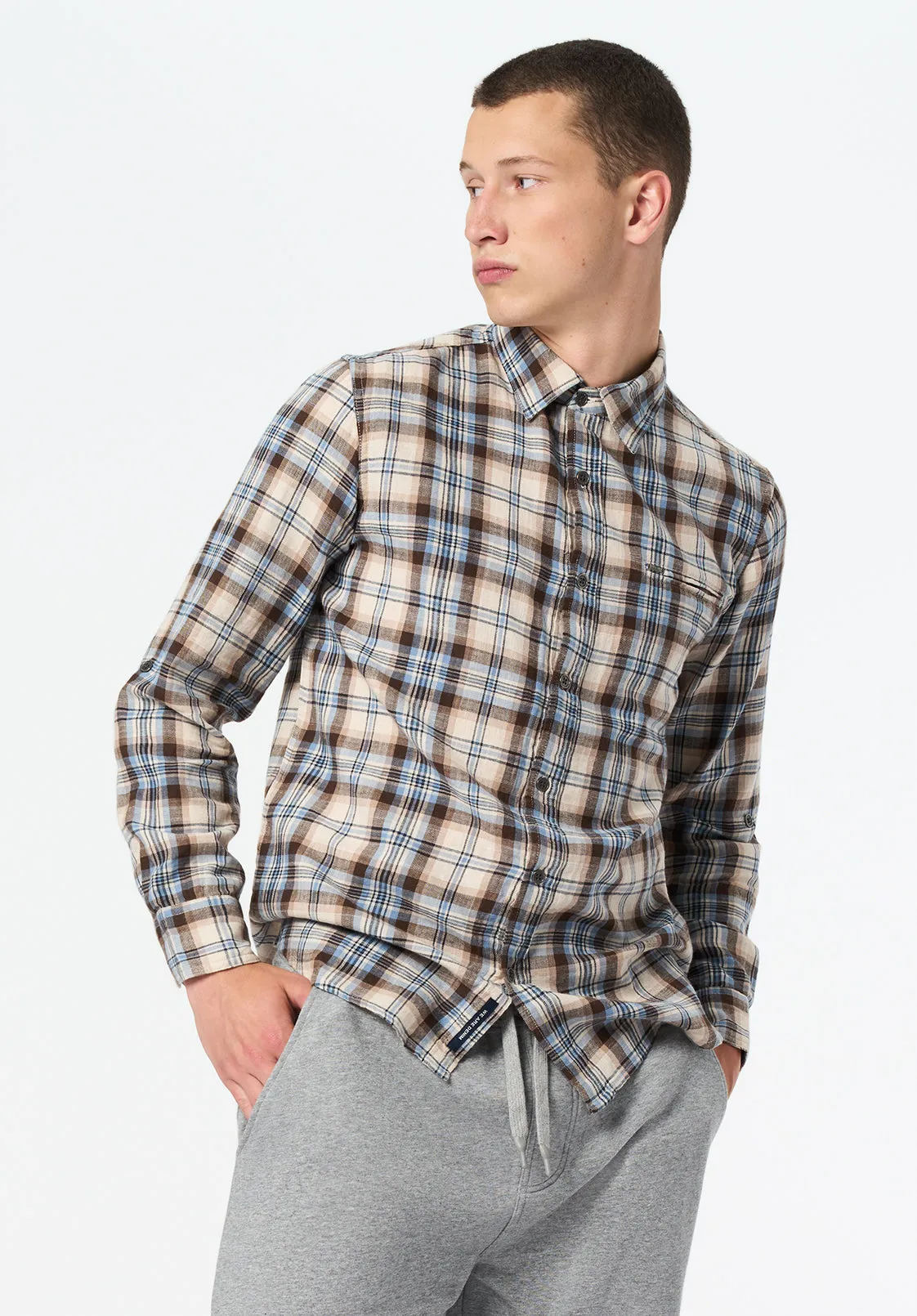 Simbio Men's Long-Sleeve Plaid Shirt, Woodsmoke - BM24685 sold by Buffalo Jeans product image thumbnail 2