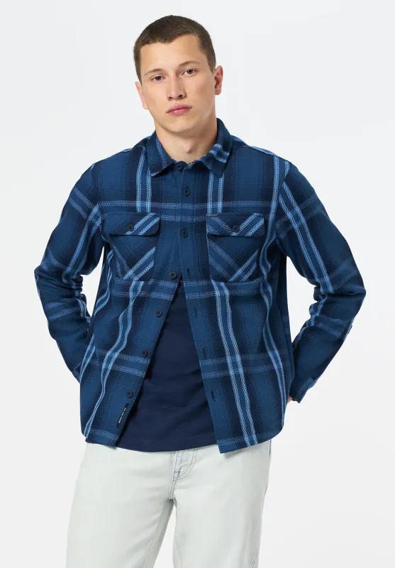 Samme Men's Long-Sleeve Relaxed Plaid Shirt, Whale - BM24686 sold by Buffalo Jeans