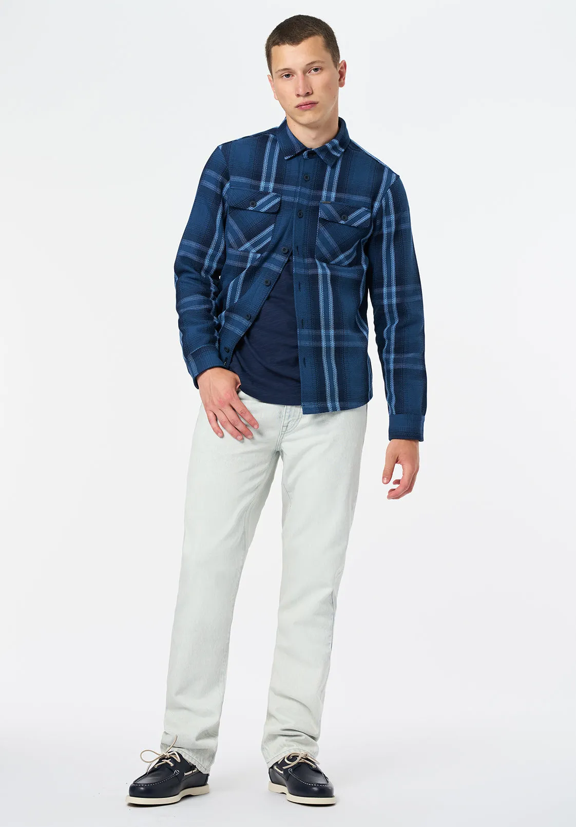 Samme Men's Long-Sleeve Relaxed Plaid Shirt, Whale - BM24686 sold by Buffalo Jeans product image thumbnail 4
