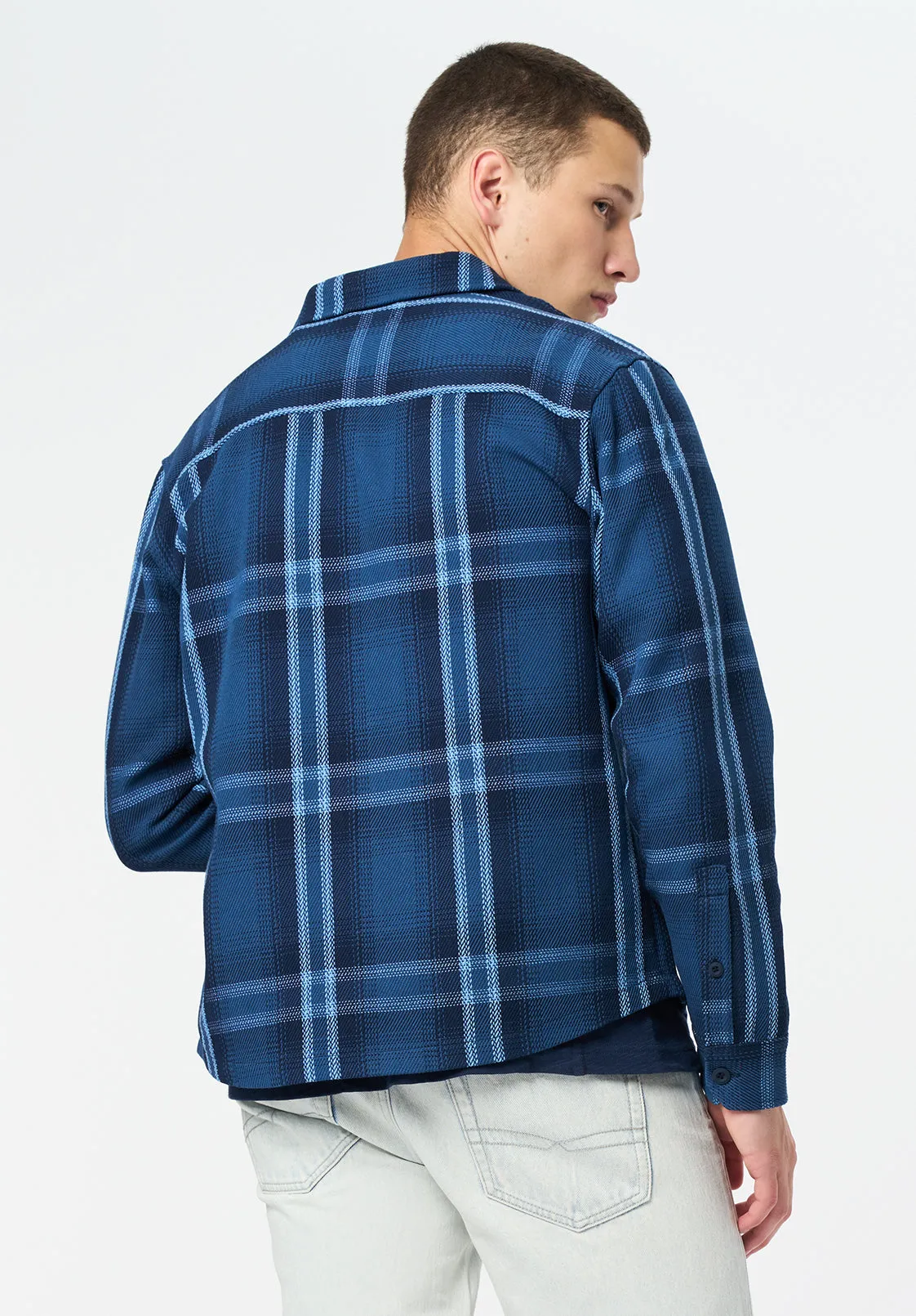 Samme Men's Long-Sleeve Relaxed Plaid Shirt, Whale - BM24686 sold by Buffalo Jeans product image thumbnail 3