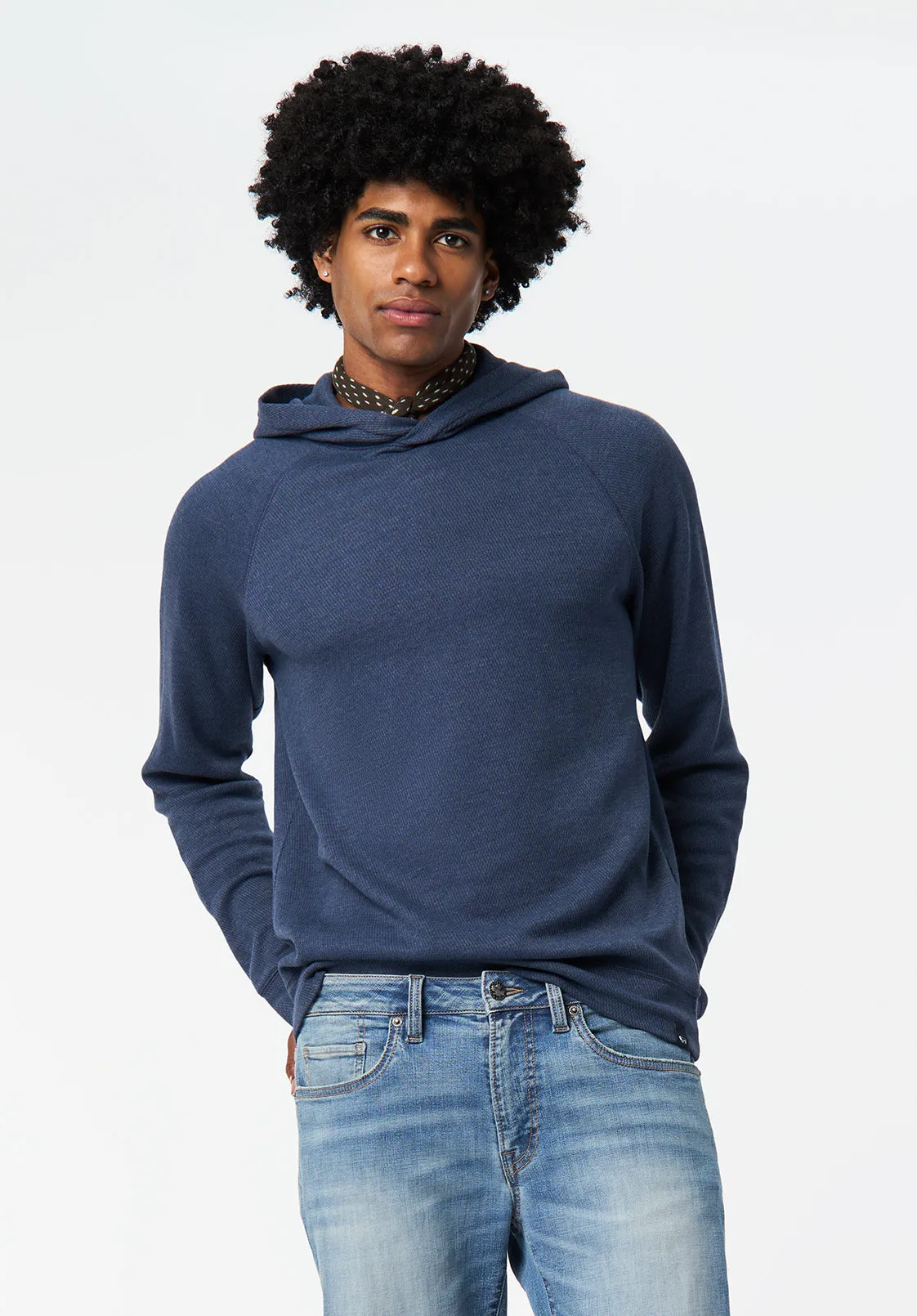 Kimber Men's Relaxed Hooded Sweatshirt, Whale - BM24668 sold by Buffalo Jeans