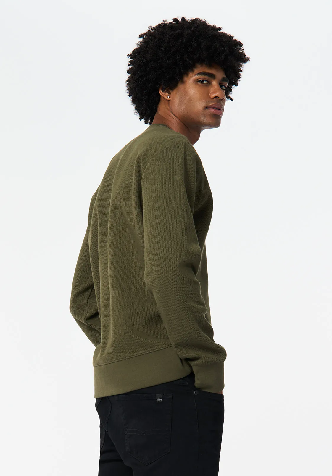 Kaya Men's Relaxed Crewneck Sweatshirt, Fern - BM24671 sold by Buffalo Jeans product image thumbnail 3