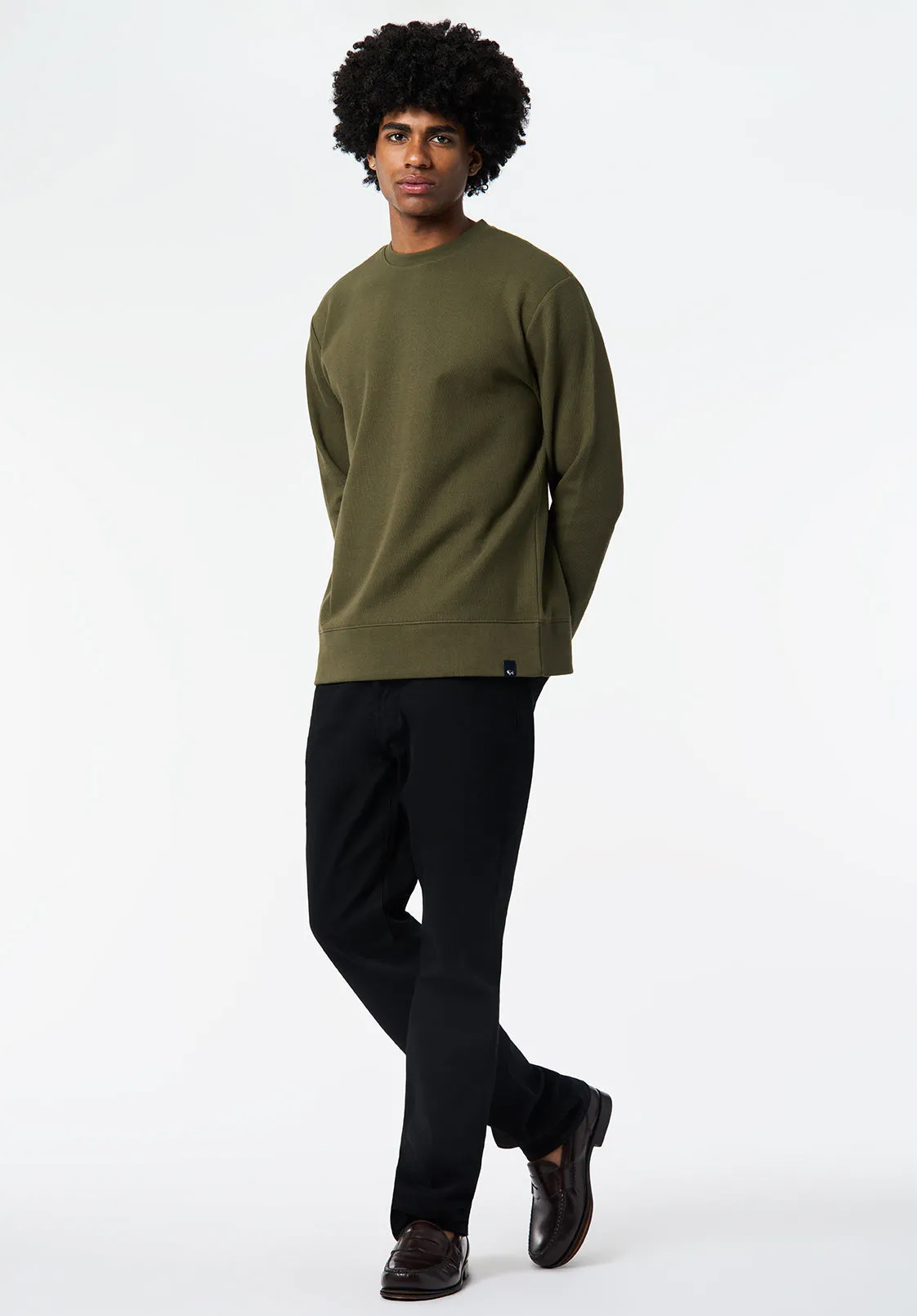 Kaya Men's Relaxed Crewneck Sweatshirt, Fern - BM24671 sold by Buffalo Jeans product image thumbnail 4