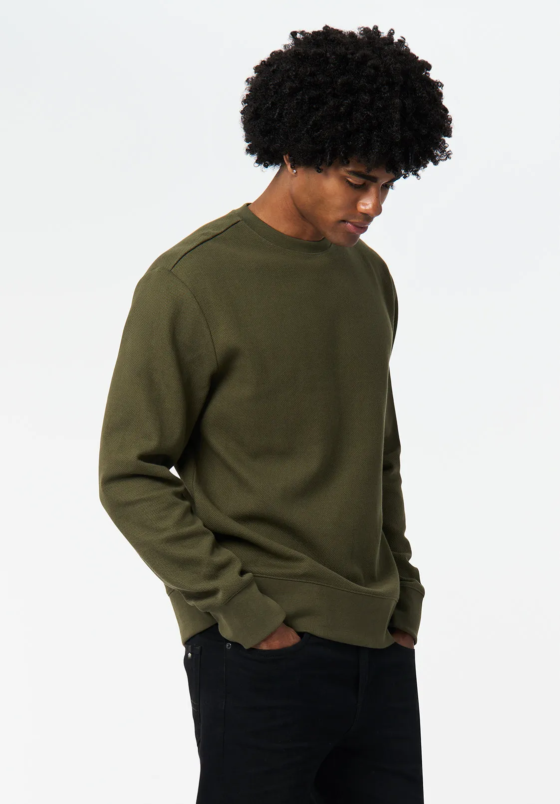 Kaya Men's Relaxed Crewneck Sweatshirt, Fern - BM24671 sold by Buffalo Jeans product image thumbnail 2