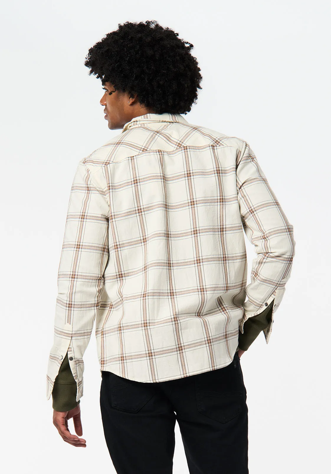 Sago Men’s Long-Sleeve Plaid Shirt, Buttercream - BM24689 sold by Buffalo Jeans product image thumbnail 3