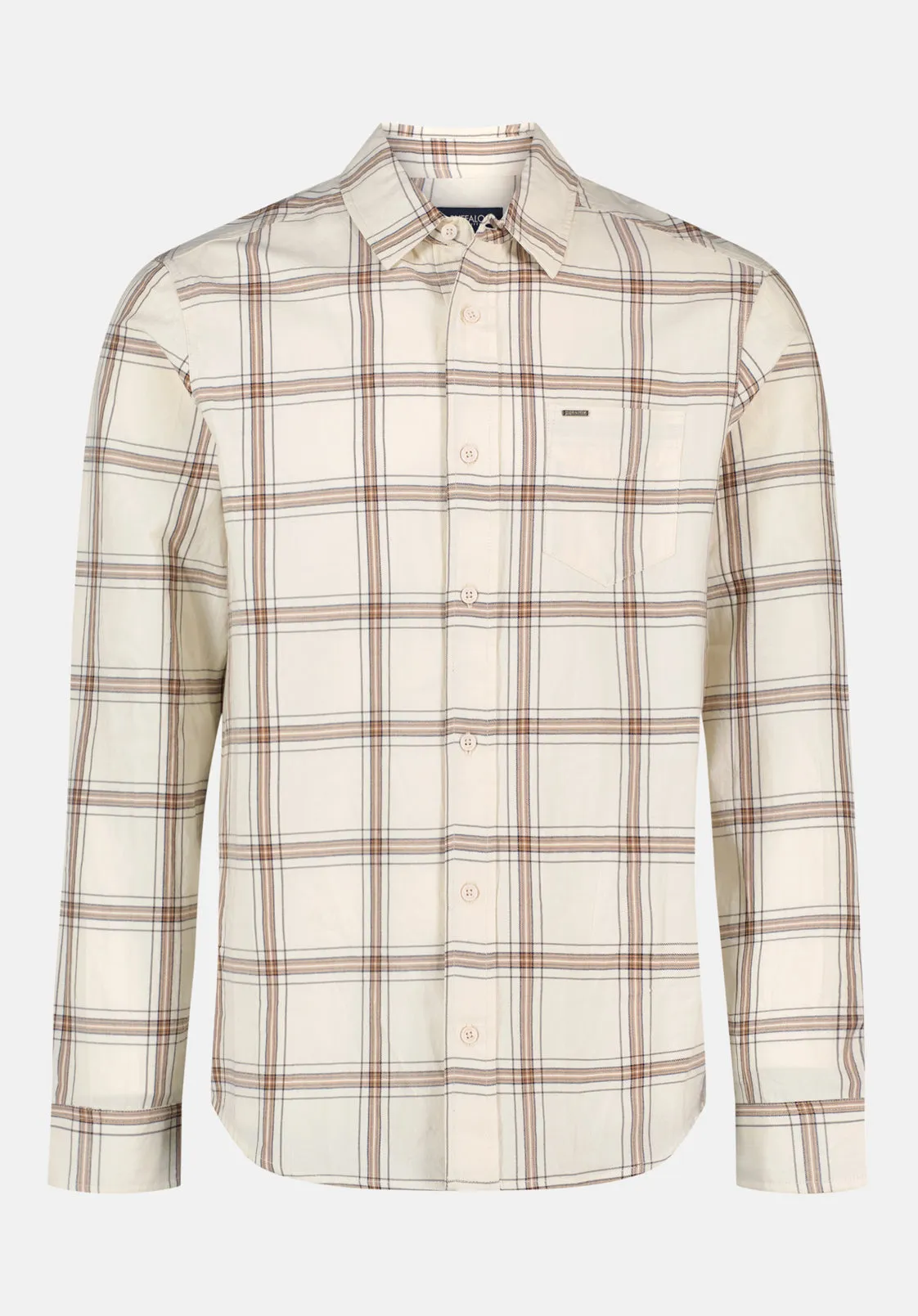 Sago Men’s Long-Sleeve Plaid Shirt, Buttercream - BM24689 sold by Buffalo Jeans product image thumbnail 5