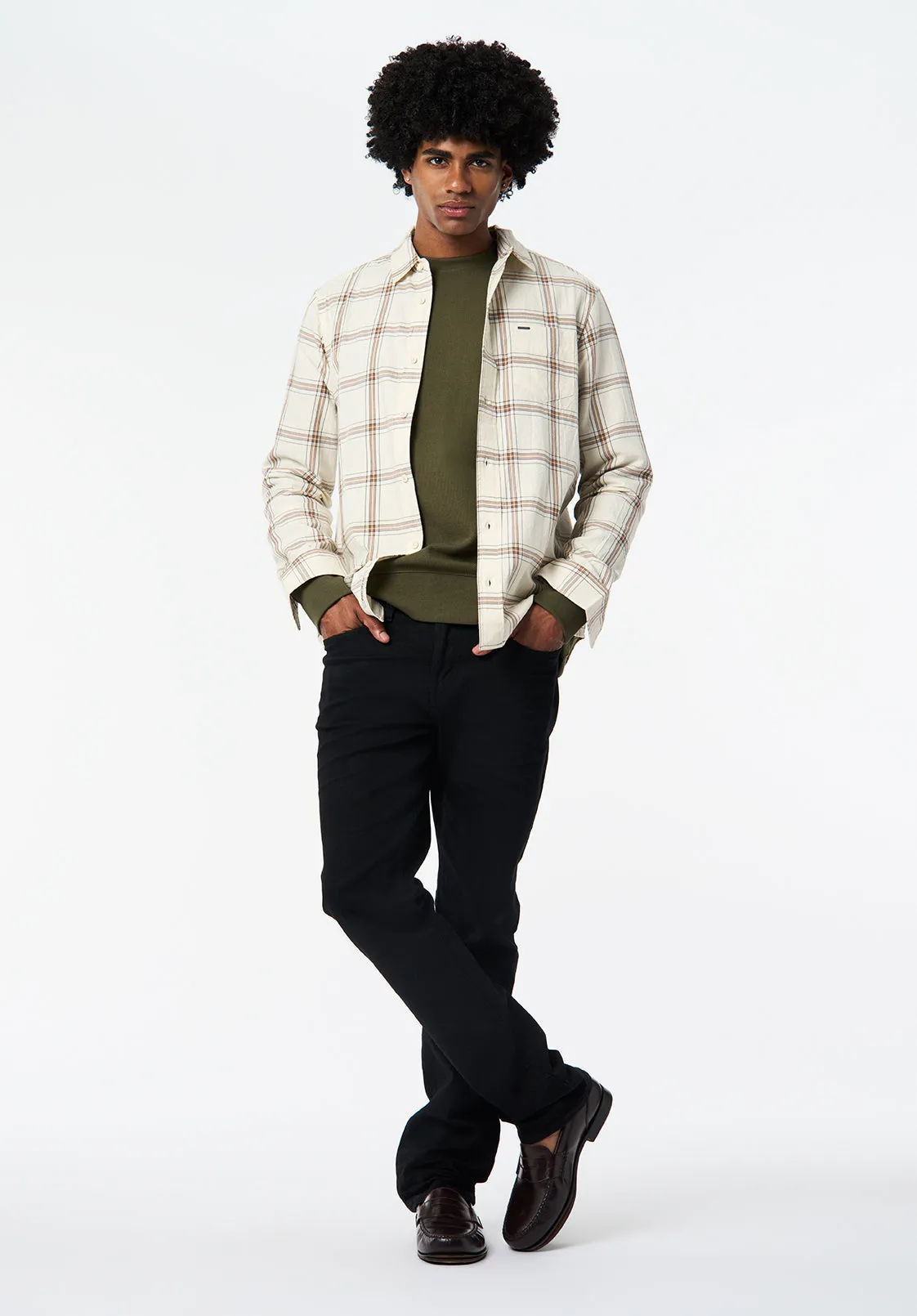 Sago Men’s Long-Sleeve Plaid Shirt, Buttercream - BM24689 sold by Buffalo Jeans product image thumbnail 4