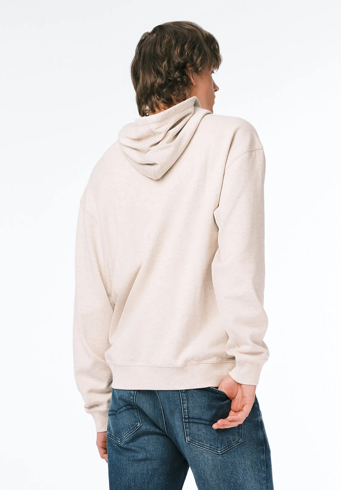 Finley Men's Relaxed Hooded Sweatshirt, Heather Beige - BM24741 sold by Buffalo Jeans product image thumbnail 3