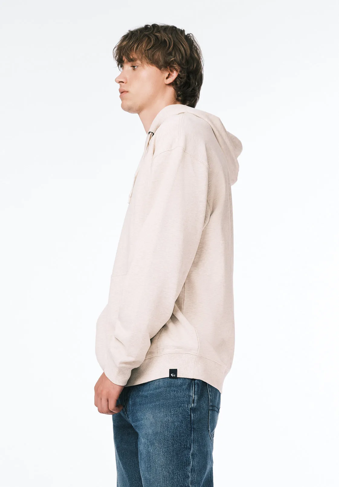 Finley Men's Relaxed Hooded Sweatshirt, Heather Beige - BM24741 sold by Buffalo Jeans product image thumbnail 2