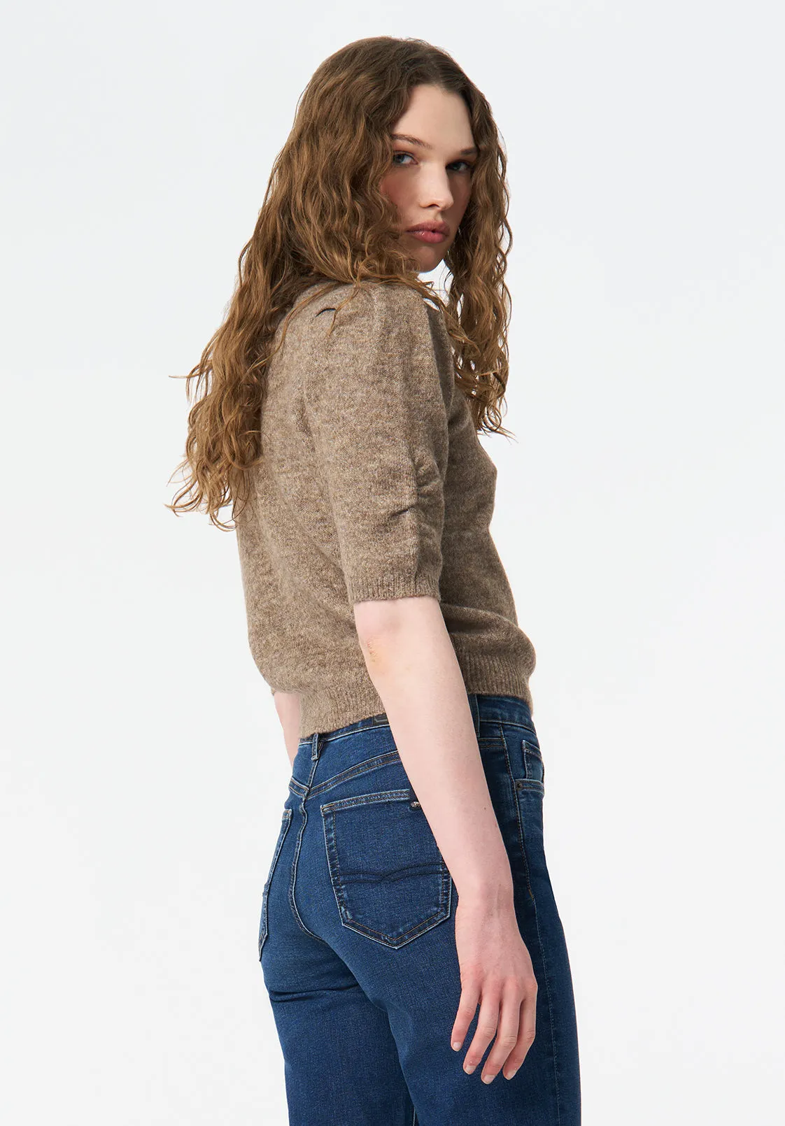 Bettey Women's Puff Shoulder Short-Sleeve Sweater, Cedar - SW0137 sold by Buffalo Jeans product image thumbnail 3