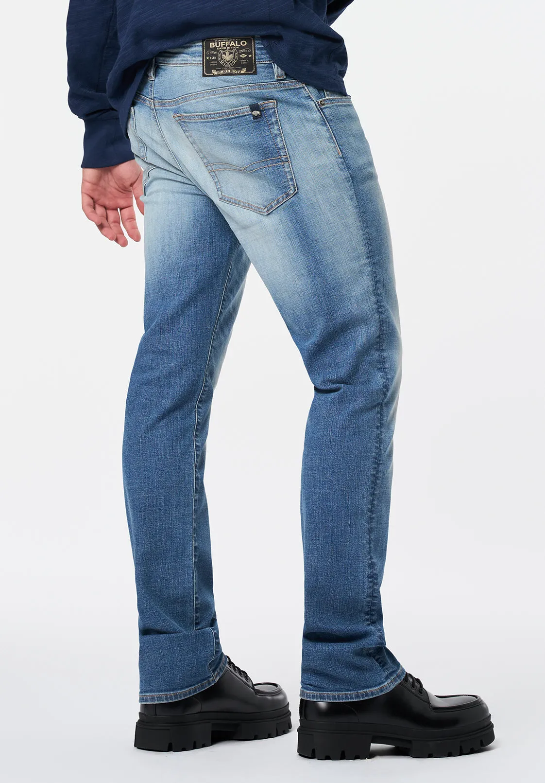 Straight Six Men's Jeans, Sanded Blue - BM26111 sold by Buffalo Jeans product image thumbnail 2