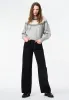 Kindra Women's Fair Isle Crew Neck Knit Sweater, Lt Hr Grey - SW0158 sold by Buffalo Jeans