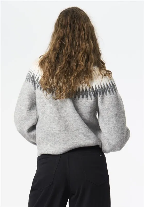 Kindra Women's Fair Isle Sweater, Lt Hr Grey - SW0158 sold by Buffalo Jeans product image thumbnail 3