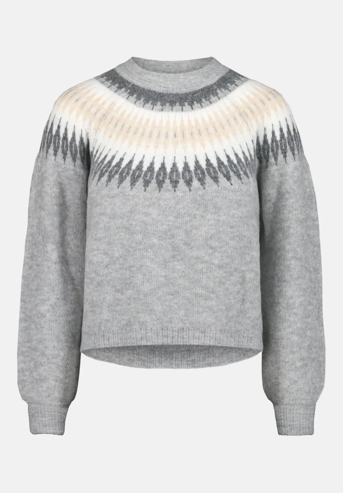 Kindra Women's Fair Isle Sweater, Lt Hr Grey - SW0158 sold by Buffalo Jeans product image thumbnail 5